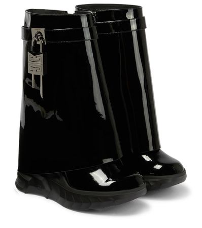 Givenchy - Shark Lock leather ankle boots | Mytheresa