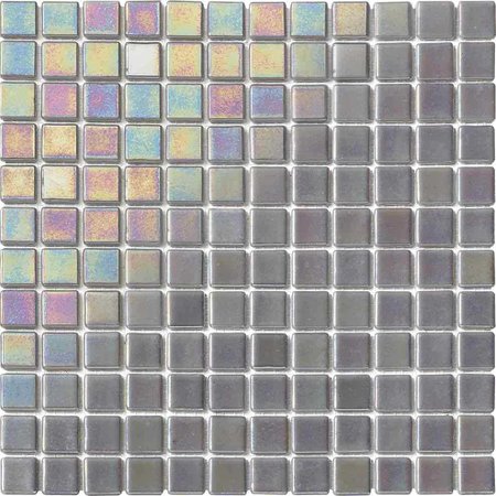 Recycled iridescent Glass Tile Earth Charcoal | Mineral Tiles