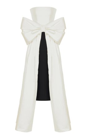 Rasario Oversized Bow Detail Silk-Blend Dress