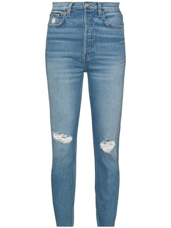 RE/DONE Distressed Skinny Jeans - Farfetch