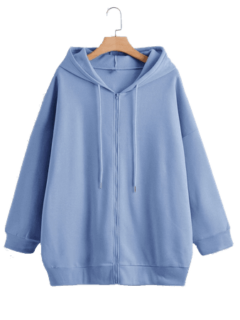 baby blue hoodie zip up