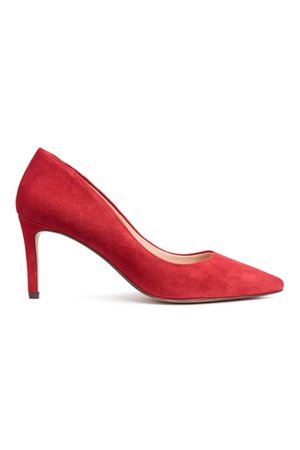 Court shoes with covered heels - Red - Ladies | H&M GB