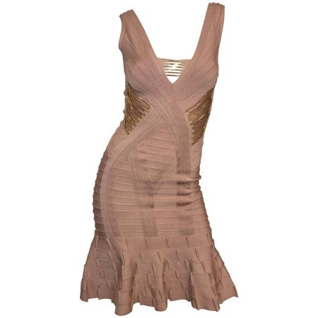 Herve Leger Bodycon Dress For Sale at 1stdibs
