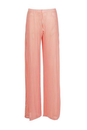 Pinstripe Beach Trousers | Boohoo Red