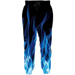 Blue Fire Flame Funny Sweatpants – D&F Clothing
