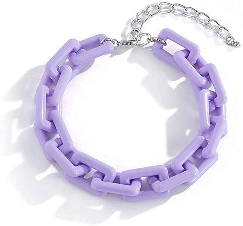 Amazon.com: Colorful Chunky Resin Link Chain Necklaces Candy Color Acrylic Choker Dainty Lightweight Thick Punk Indie Y2k Paperclip Collar for Women Girls Jewelry (I orange long): Clothing, Shoes & Jewelry
