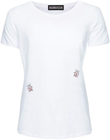 INGMARSON Embroidered T-Shirt White Women