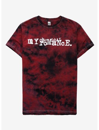 My Chemical Romance Black & Red Tie-Dye Girls T-Shirt