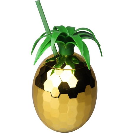 sparkly pineapple travel cup