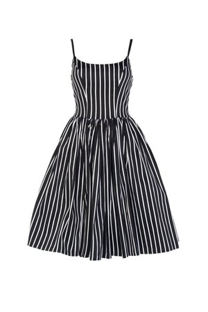 Pinup Girl Clothing | Vintage Swing Dress Jenny Dress in Black & White Stripes – pinupgirlclothing.com