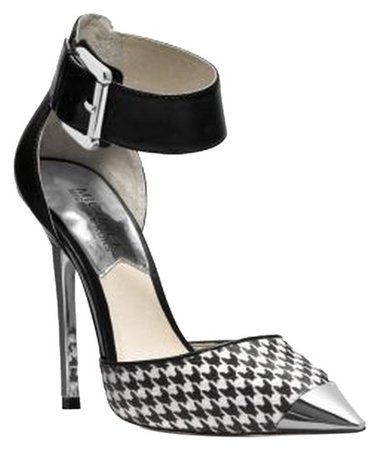 Michael Kors Black and White Zady Ankle-strap Houndstooth Pumps Size US 8 Regular (M, B) - Tradesy