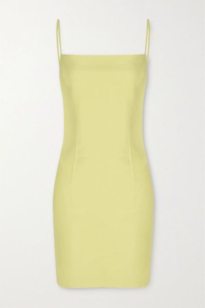 Pastel yellow Leather mini dress | Zeynep Arcay | NET-A-PORTER