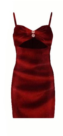 AREA Red Velvet Dress
