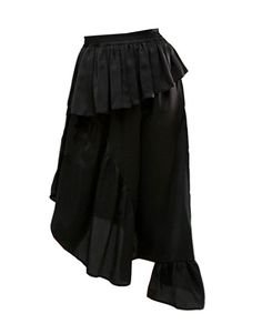 ASOS Deconstructed Midi Skirt in Satin Black