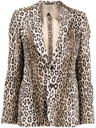 R13 leopard-print blazer - FARFETCH