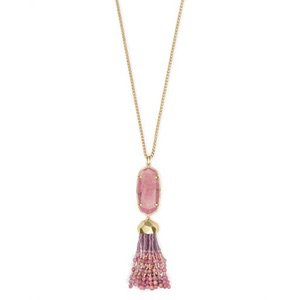 pink tassel necklace