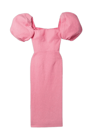 CAROLINA HERRERA Cotton-blend boucle midi dress