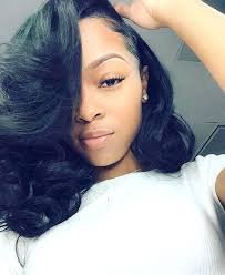 curly sew in side part - Google Search