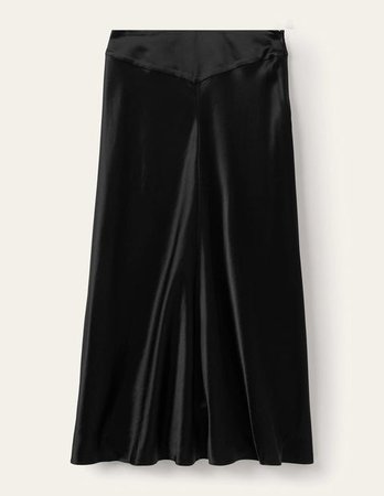 Seam Detail Midi Skirt - Black | Boden US
