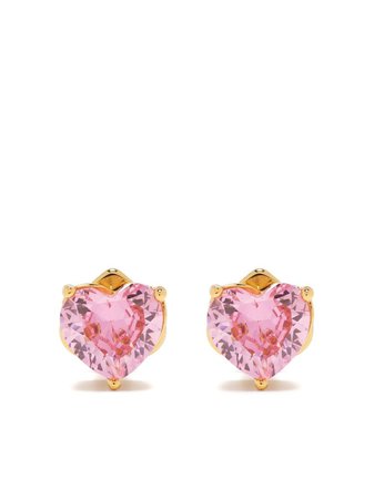 Kate Spade Crystal Heart Stud Earrings - Farfetch