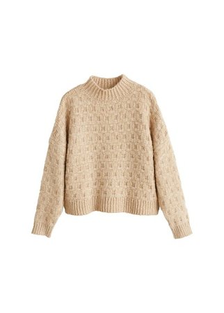 MANGO Checks knitted sweater