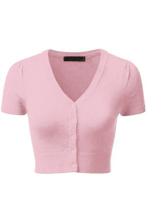 pink cardigan shirt top