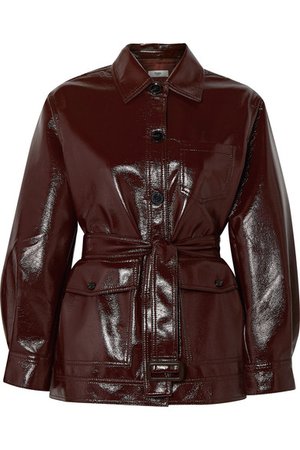 Frankie Shop | Ilenia belted vinyl jacket | NET-A-PORTER.COM