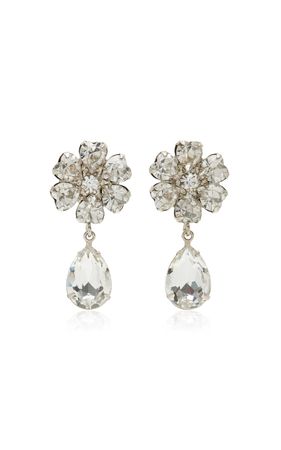 Sydney Silver-Plated Crystal Earrings By Jennifer Behr | Moda Operandi