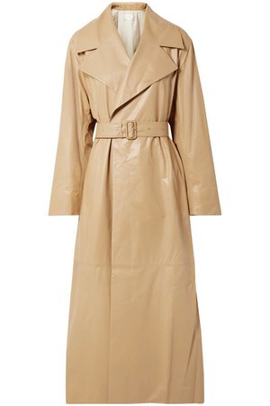 The Row | Moora leather trench coat | NET-A-PORTER.COM