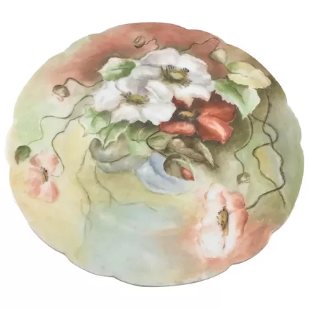 Haviland Limoges Art Nouveau Plate Poppies : The Porcelain Kingdom | Ruby Lane