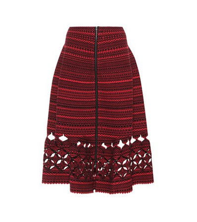 Wool-blend skirt