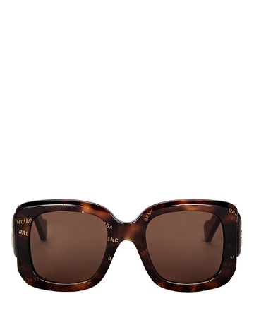 Balenciaga Oversized Square Logo Sunglasses | INTERMIX®