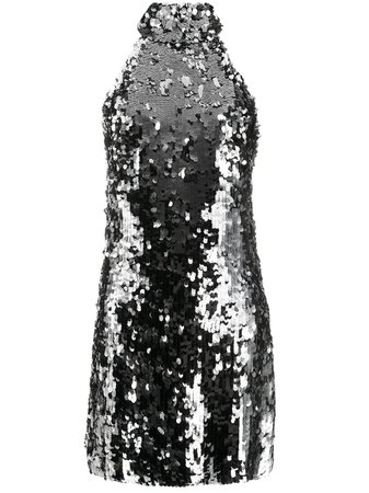 Shop silver Galvan Gemma sequin mini dress with Express Delivery - Farfetch