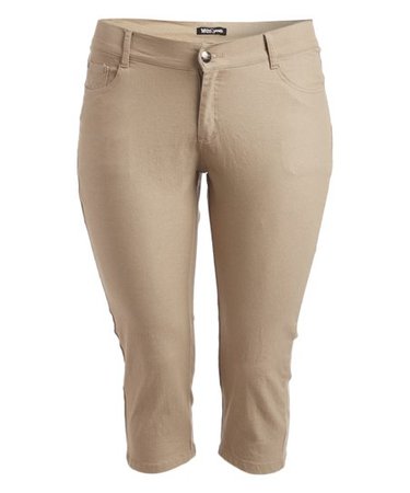 1826 Jeans Khaki Capri Pants - Plus | Best Price and Reviews | Zulily