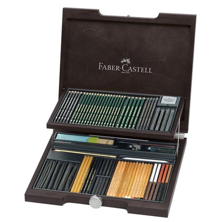 Faber-Castell PITT Monochrome Wood Case Assortment | Pen Store