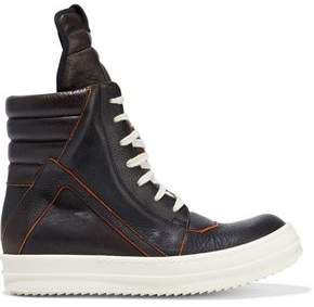 Geobasket Pebbled-leather High-top Sneakers