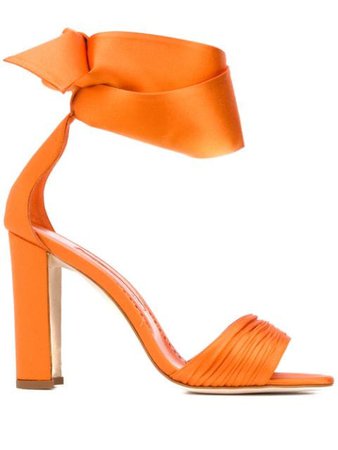 Orange Manolo Blahnik Misami ankle sandals MISAM4190673ostondo105 - Farfetch