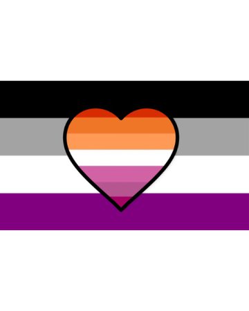 asexual lesbian flag