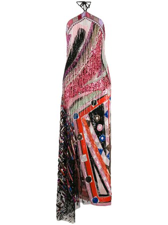 Shop multicolour Emilio Pucci fringed Vivara long dress with Express Delivery - Farfetch
