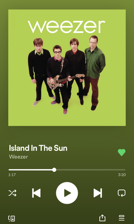 island in the sun - weezer