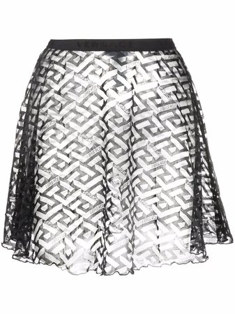 Versace Greca-print Night Skirt - Farfetch