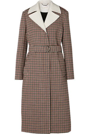 Chloé | Belted checked wool-blend coat | NET-A-PORTER.COM