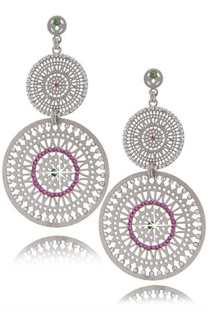 LK DESIGNS DOUBLE SUN Pink Crystal Earrings – PRET-A-BEAUTE.COM