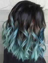 brown hair witb blue ends - Google Search