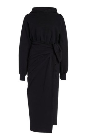 Hooded Cotton Midi Wrap Dress By Balenciaga | Moda Operandi