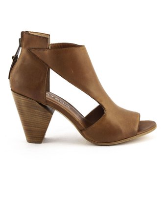 Strategia Brown Leather Ankle Boots