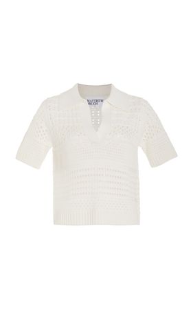 Knit-Mesh Polo Shirt By Matthew Bruch | Moda Operandi