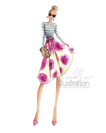 spring outfit drawings - Google Search