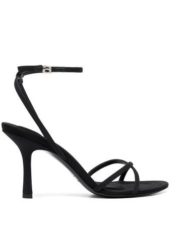 Shop Alexander Wang Dahlia 85 leather sandals with Express Delivery - FARFETCH