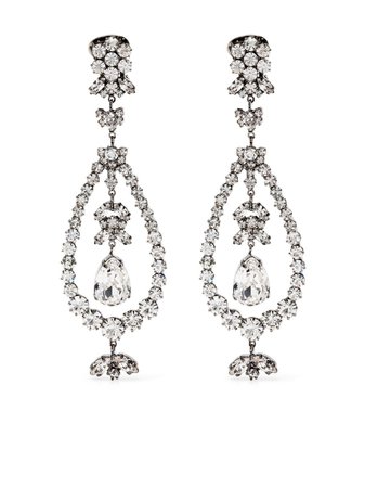 Nº21 crystal-embellished chandelier earrings